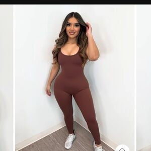 Heartbreaker Scrunch Jumpsuit - Brown
